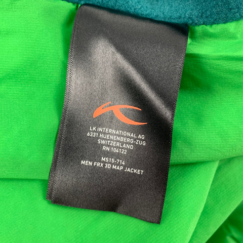 KJUS Size M Green Two Toned Nylon Blend Zip Up Jacket