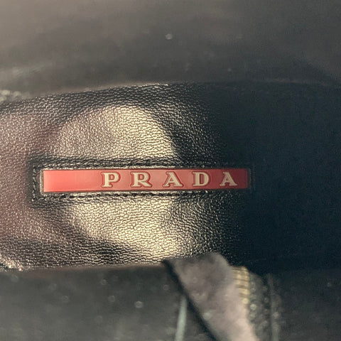 PRADA Size 7 Black Leather Platform Boots