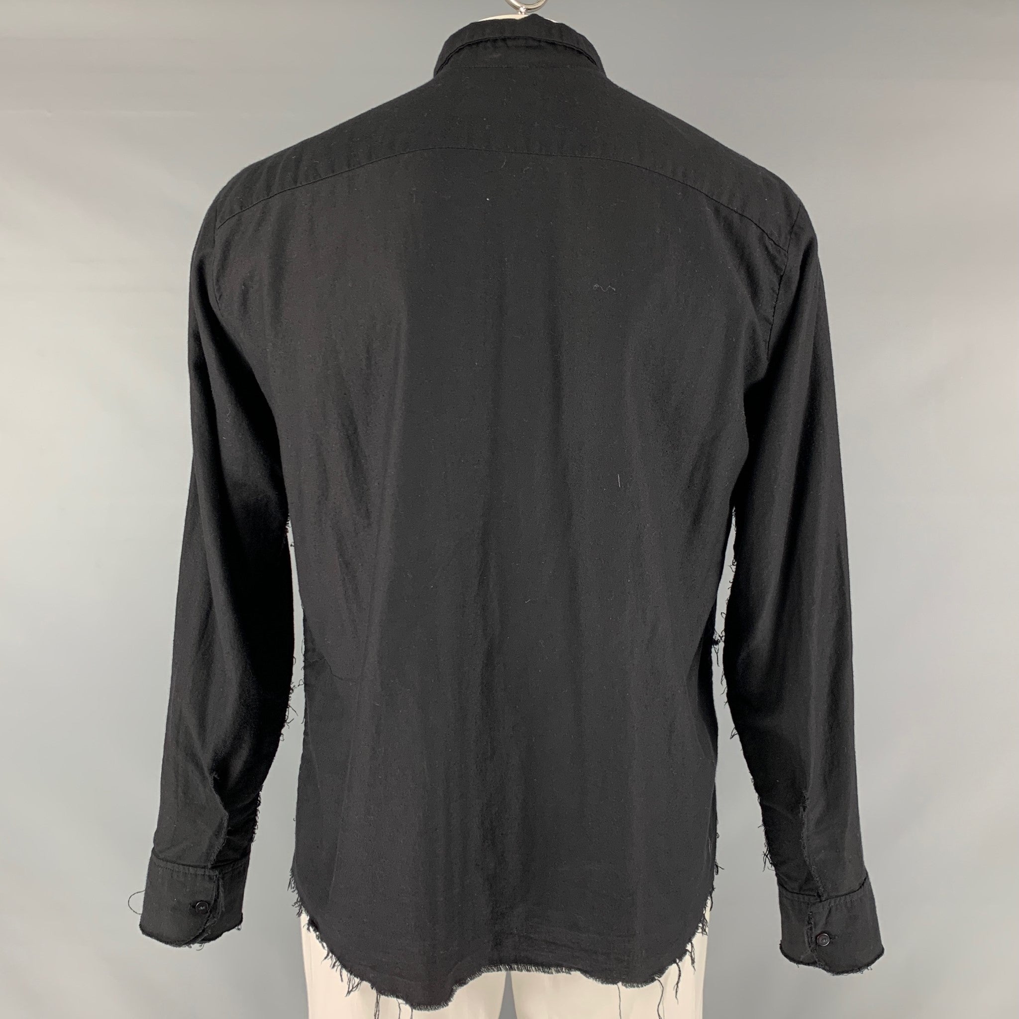 ELENA DAWSON Size L Black Cotton Long Sleeve Shirt – Sui Generis Designer  Consignment