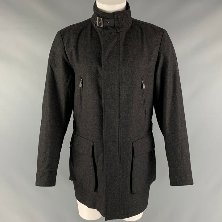 BELSTAFF Size S Grey Wool Parka Jacket