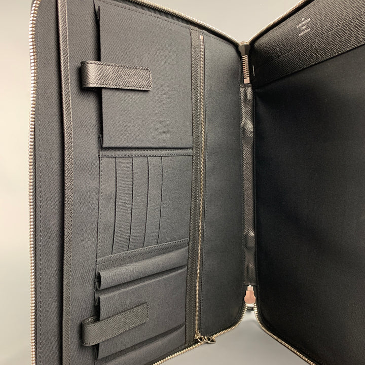 LOUIS VUITTON M32612  Black Canvas Leather Taige Vladmir Briefcase