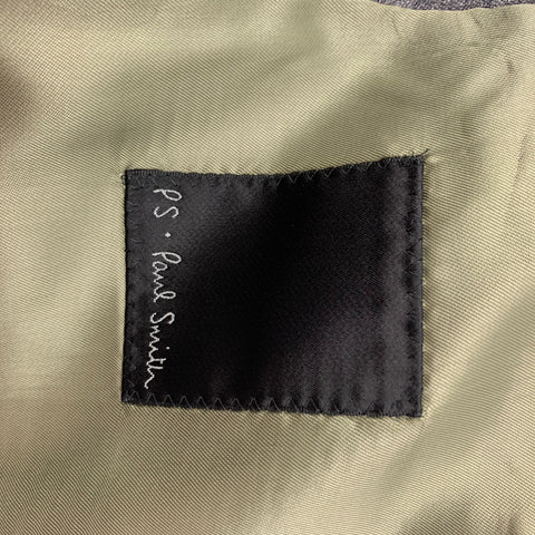 PS by PAUL SMITH Taille 42 Manteau à patte cachée en laine grise