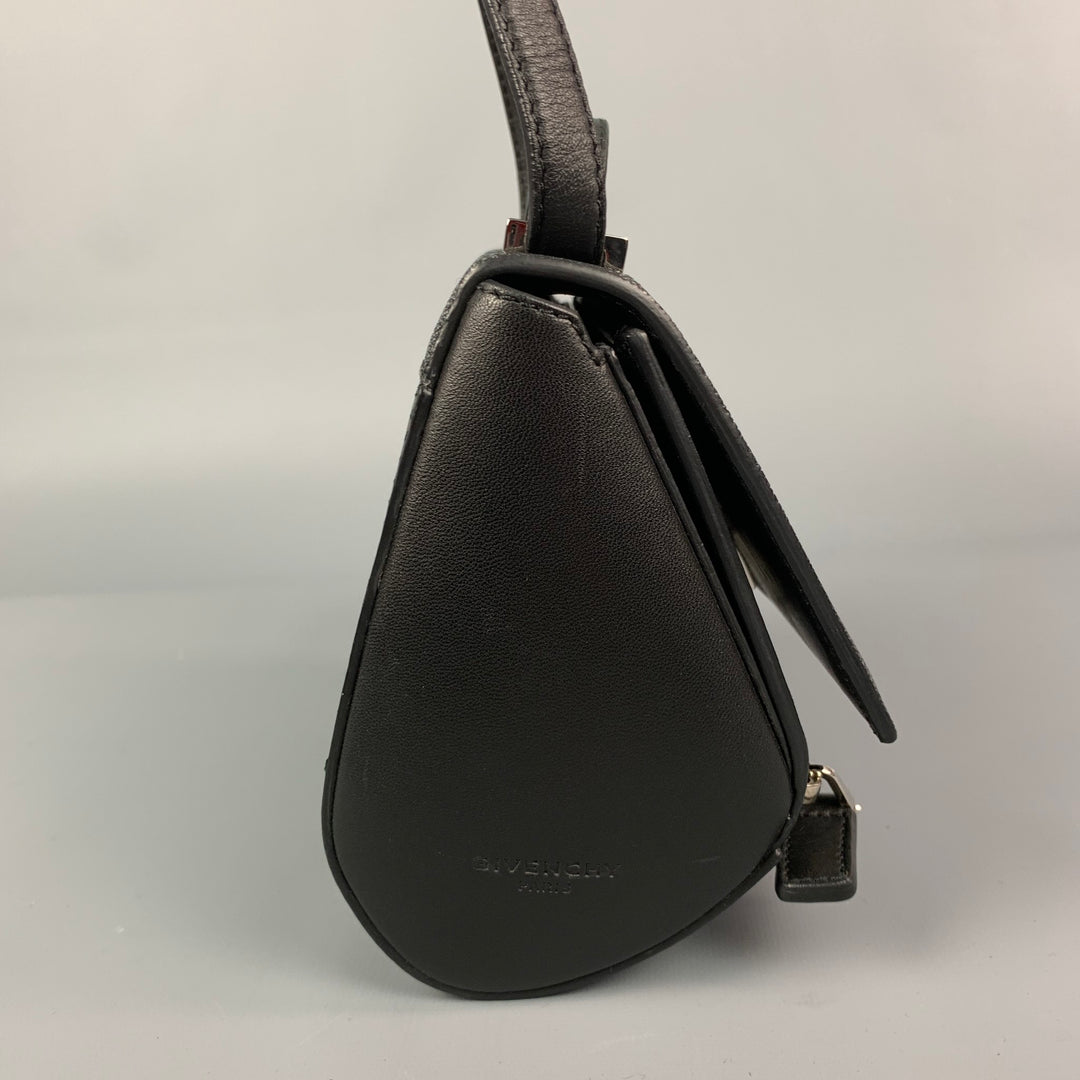 GIVENCHY Black & Grey Stingray Calfskin Mini Pandora Crossbody Bag