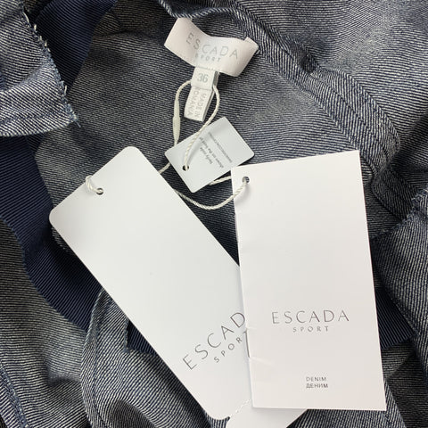 ESCADA SPORT Size 6 Blue Cotton / Linen Shift Dress