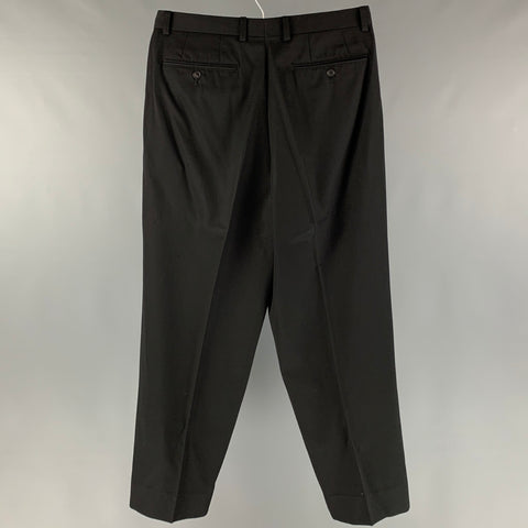 ISSEY MIYAKE Size S Black Solid Wool Pleated Dress Pants