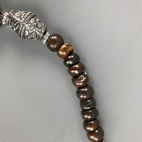 ZYRLAT Turquoise Silver Tone Beaded Necklace