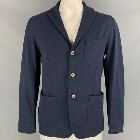 45rpm Size XL Navy Cotton Notch Lapel Jacket
