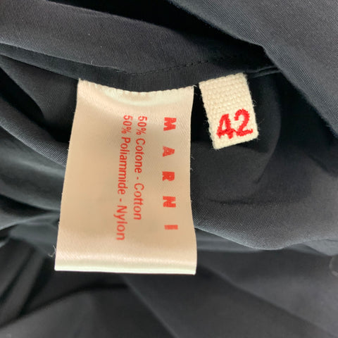 MARNI Size 6 Black Cotton Nylon Sleeveless Dress