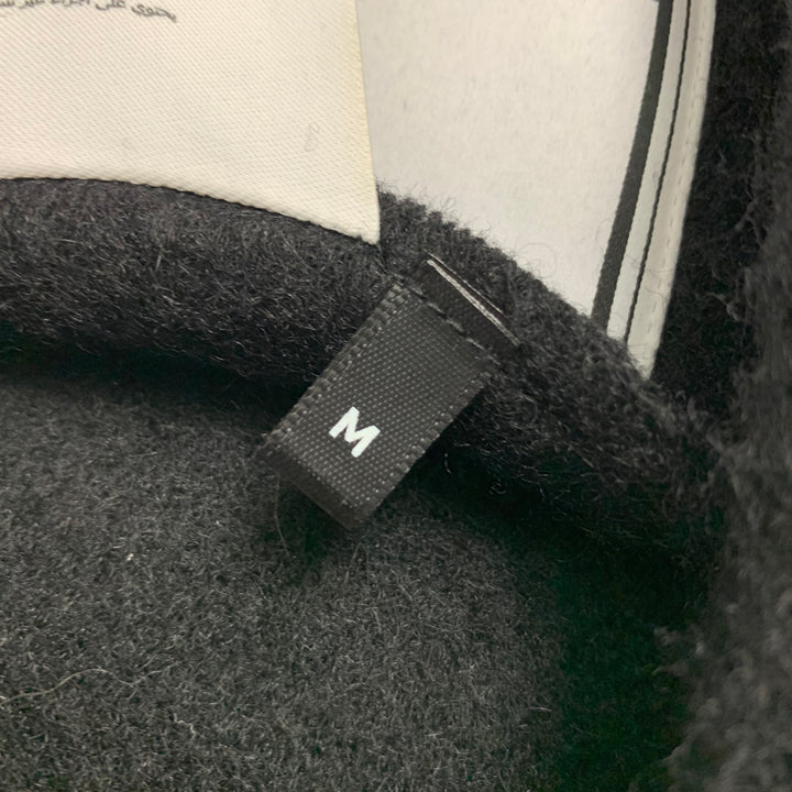 AMI by ALEXANDRE MATTIUSSI Size M Black Textured Wool Buttoned Coat