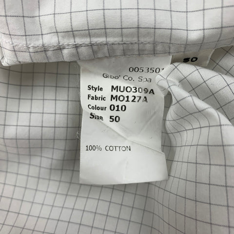 MARC JACOBS Size M White Window Pane Cotton Button Up Short Sleeve Shirt