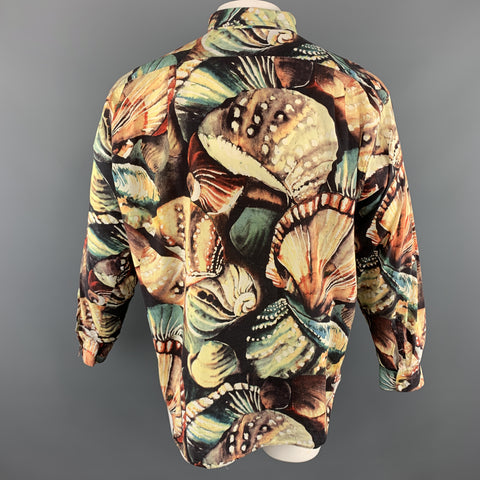 PAUL SMITH Size XL Print Multi-Color Cotton Button Up Long Sleeve Shirt