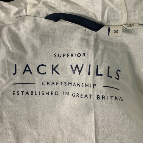 JACK WILLS Taille S Veste coupe-vent en coton et nylon uni bleu marine