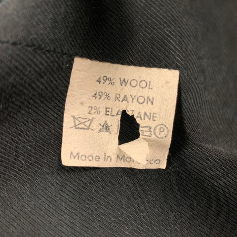 DRIES VAN NOTAN Talla 8 Chaqueta con solapa de pico en mezcla de lana azul marino