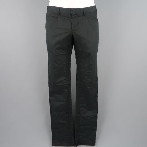 NICE COLLECTIVE Size 32 Black Solid Cotton Chino Pants