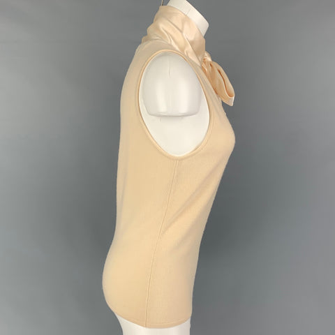 RALPH LAUREN Black Label Size M Cream Cashmere Blend Sleeveless Dress Top