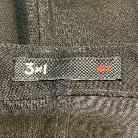 3 X 1 Taille 33 Jean en denim à lisière noire avec braguette boutonnée