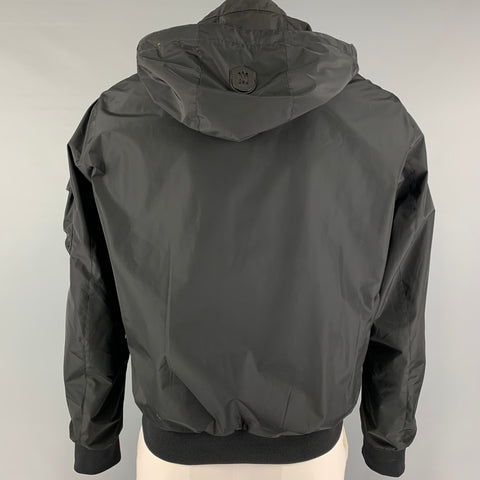MACKAGE Size L Black Polyester Hoodie Jacket