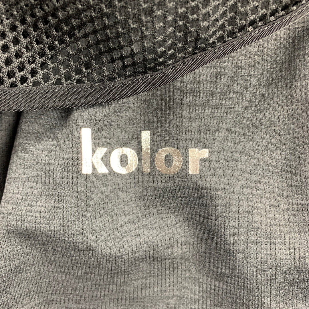 ADIDAS by KOLOR Black & Silver Mesh Polyester Elastic Waistband Shorts