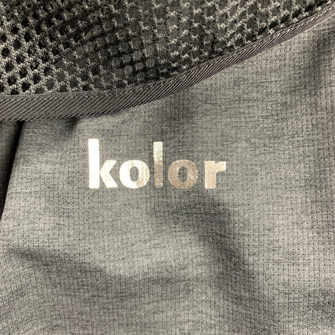 ADIDAS by KOLOR Black & Silver Mesh Polyester Elastic Waistband Shorts