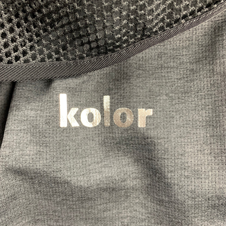 ADIDAS by KOLOR Black & Silver Mesh Polyester Elastic Waistband Shorts