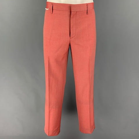 MARC JACOBS Size 44 Salmon Wool Notch Lapel 3 Piece Suit