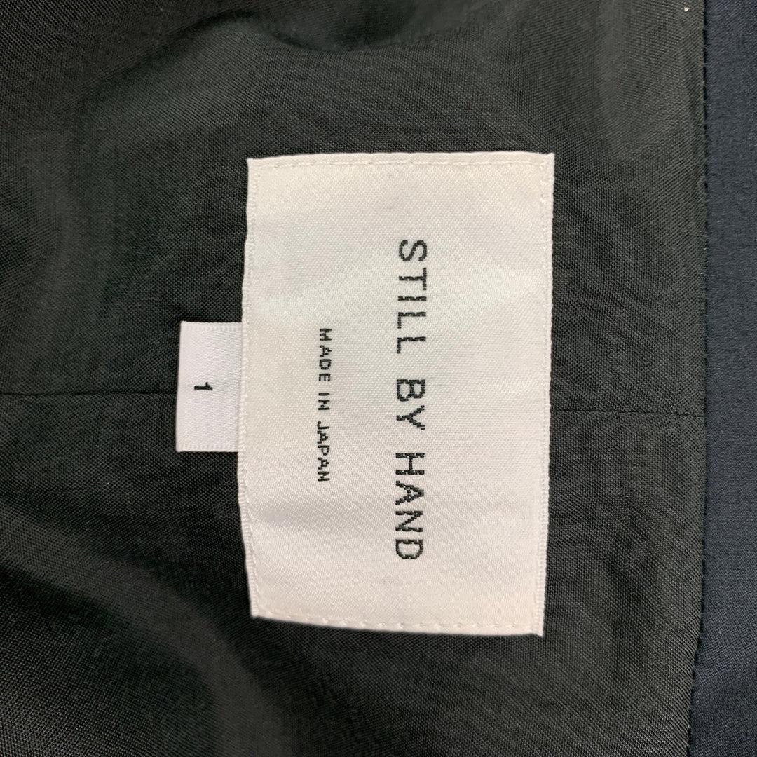 STILL by HAND Taille S Manteau surdimensionné en coton noir avec cordon de serrage