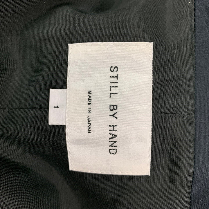 STILL by HAND Taille S Manteau surdimensionné en coton noir avec cordon de serrage