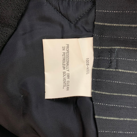 Vintage MATSUDA Size L Black on Black Jacquard Wool Pleated Dress Pants