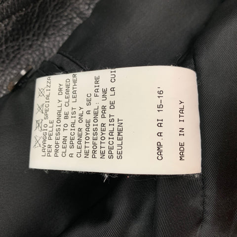 DROME FW 15 Size M Black Quilted Leather Biker Jacket