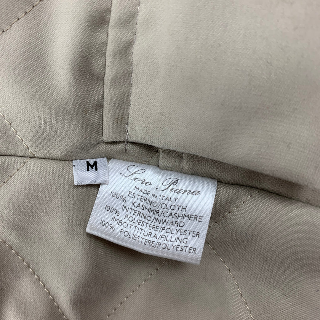 LORO PIANA Size M Black Quilted Cashmere Icer Jacket