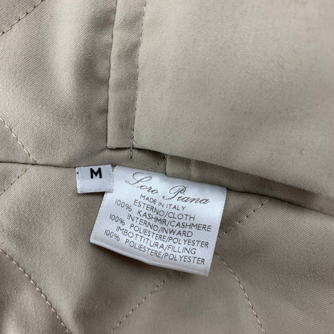 LORO PIANA Size M Black Quilted Cashmere Icer Jacket