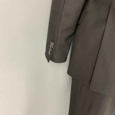 BOGLIOLI Size 42 Black Wool Notch Lapel Suit