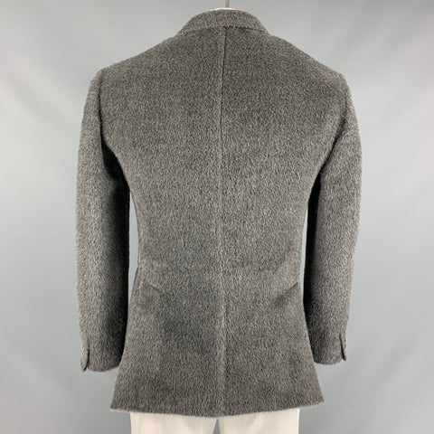 AFTER 6pm RODA Size 44 Grey Textured Wool Blend Single breasted Sport Coat