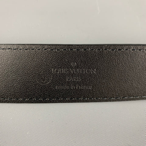 LOUIS VUITTON Talla de cintura 34 Cinturón de cuero texturizado negro