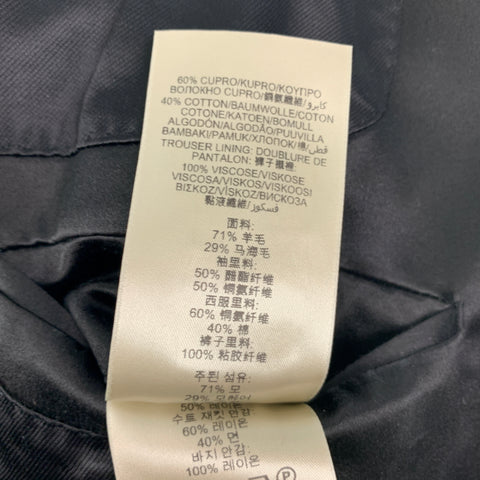 BURBERRY LONDON Size 42 Black Wool Mohair Tuxedo Sport Coat