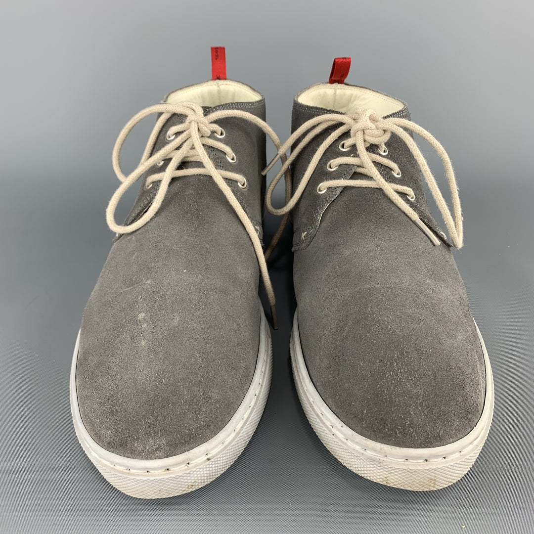 Zapatillas con bota Chukka de ante gris KITON talla 8