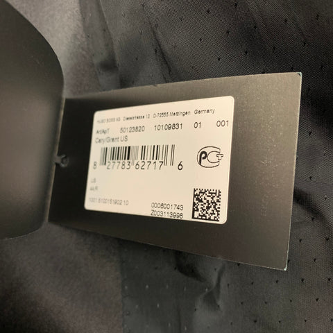HUGO BOSS Talla 44 Abrigo deportivo regular con solapa de pico de lana negra