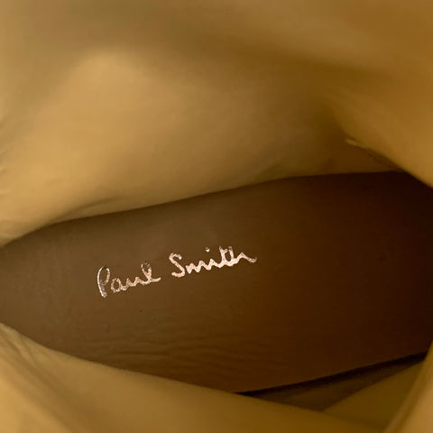 PAUL SMITH Taille 9 Bottes de motard en cuir noir