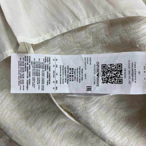 EMPORIO ARMANI Size 42 Beige Jacquard Polyamide Blend Sport Coat