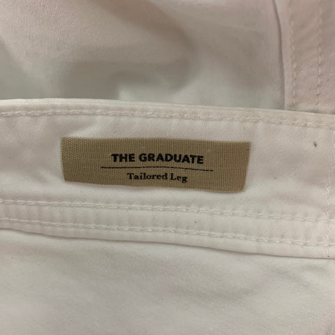 ADRIANO GOLDSCHMIED Size 33 White Cotton Tailored Leg Jeans