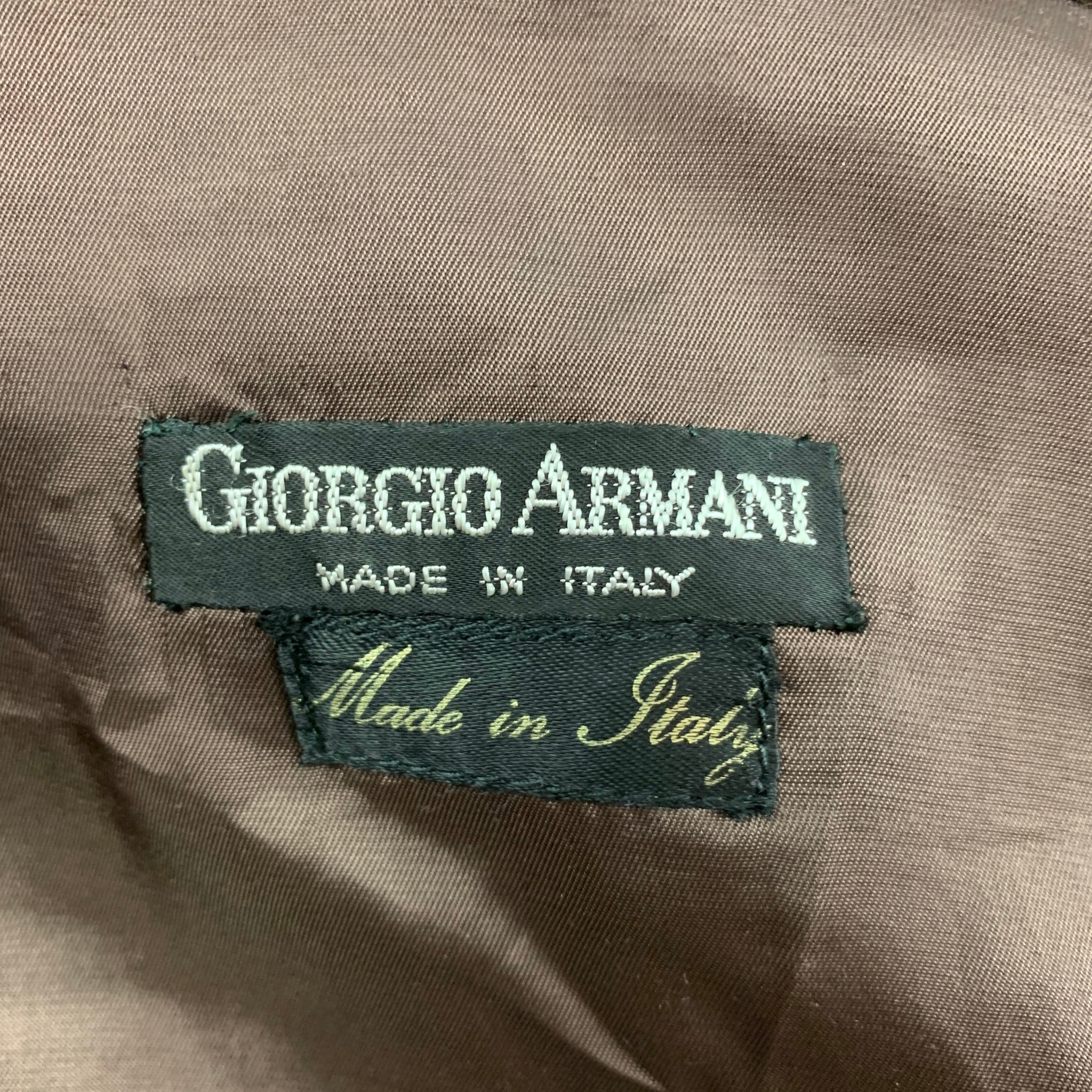 Vintage GIORGIO ARMANI Size 48 Brown Single Breasted Jacket – Sui