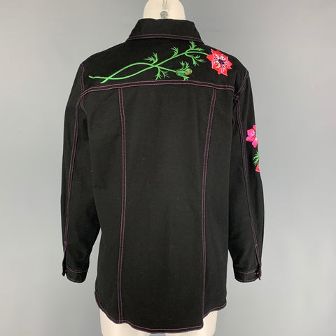 BOB MACKIE Taille S Veste en coton multicolore noir