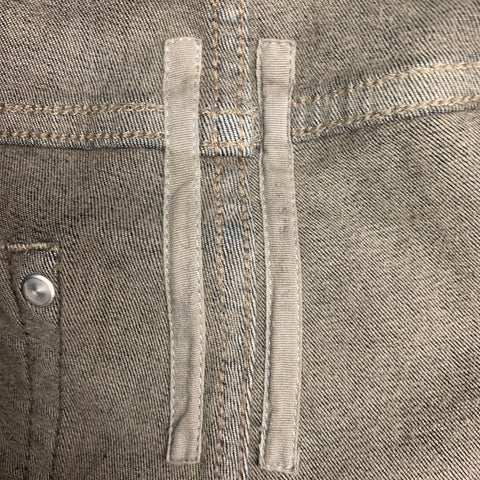 RICK OWENS Tyrone SS 19 Size 30 Black Blue Patchwork Cotton Blend Jeans