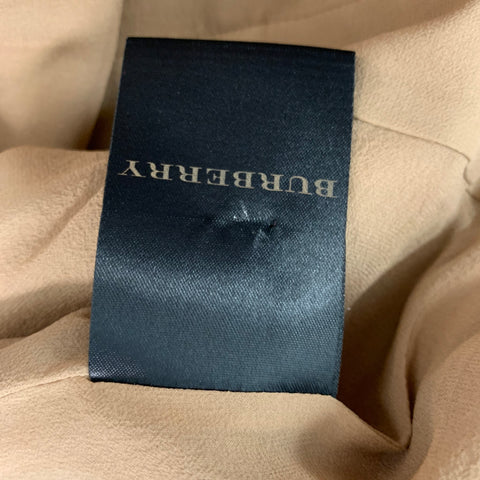BURBERRY PRORSUM Size 10 Beige Silk Shift Knee-Length Dress