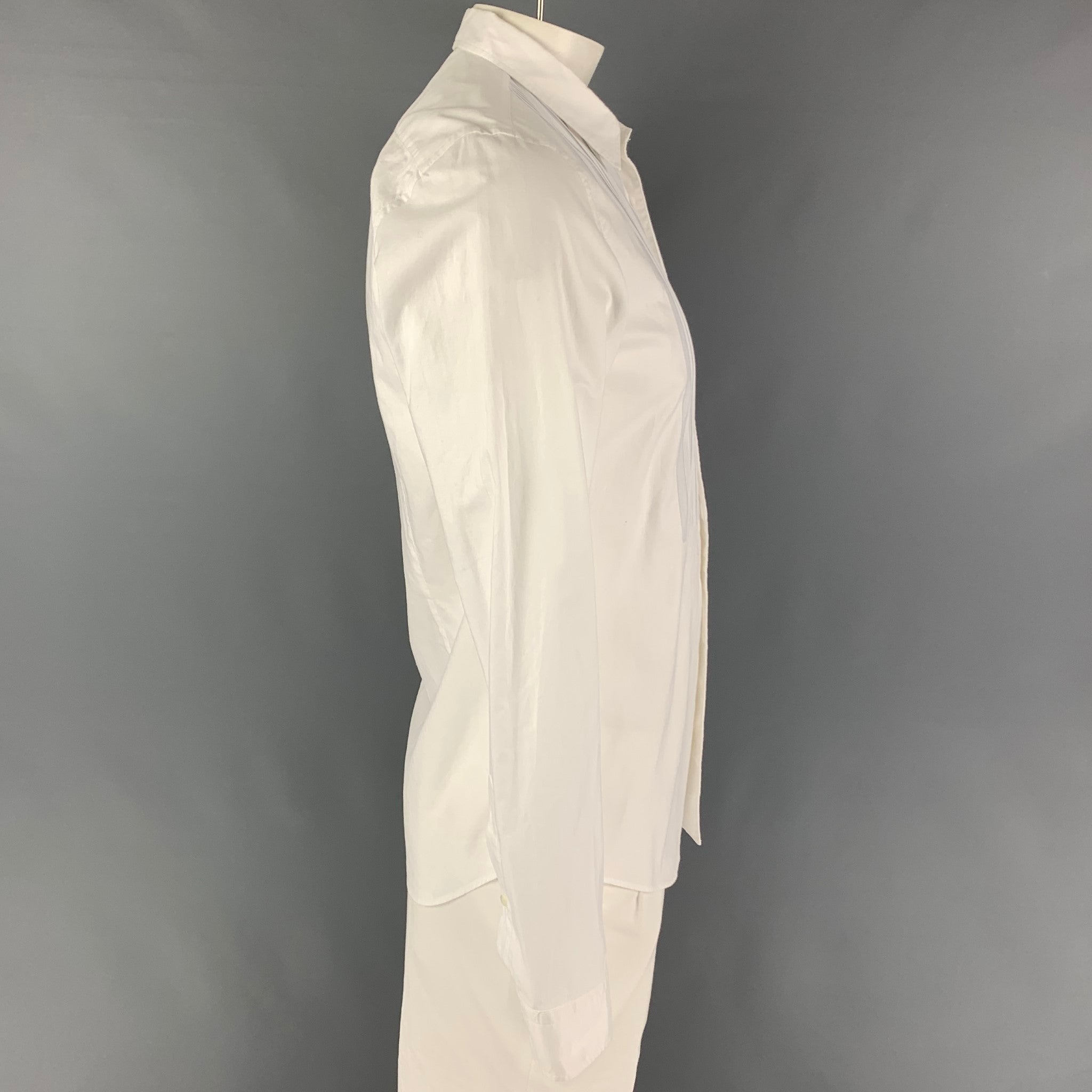 GUCCI Size L White Cotton Tuxedo Long Sleeve Shirt – Sui Generis