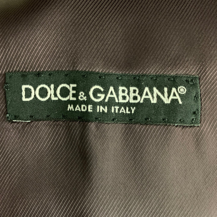 DOLCE & GABBANA Size 46 Purple Vertical Stripe Wool & Mohair Vest