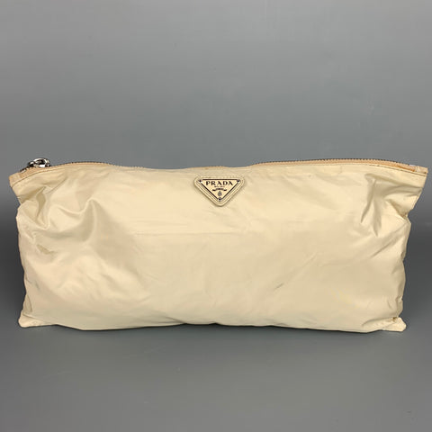 PRADA Beige Nylon Pouch