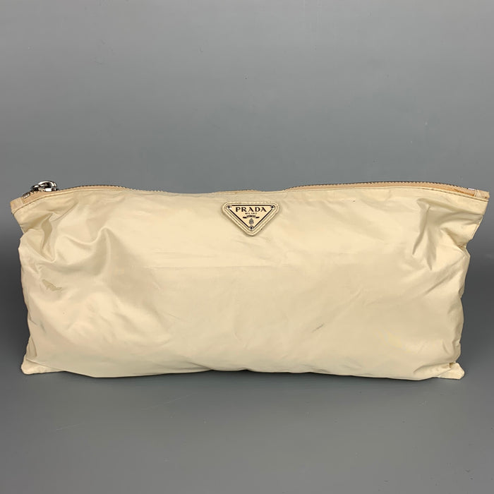 PRADA Beige Nylon Pouch