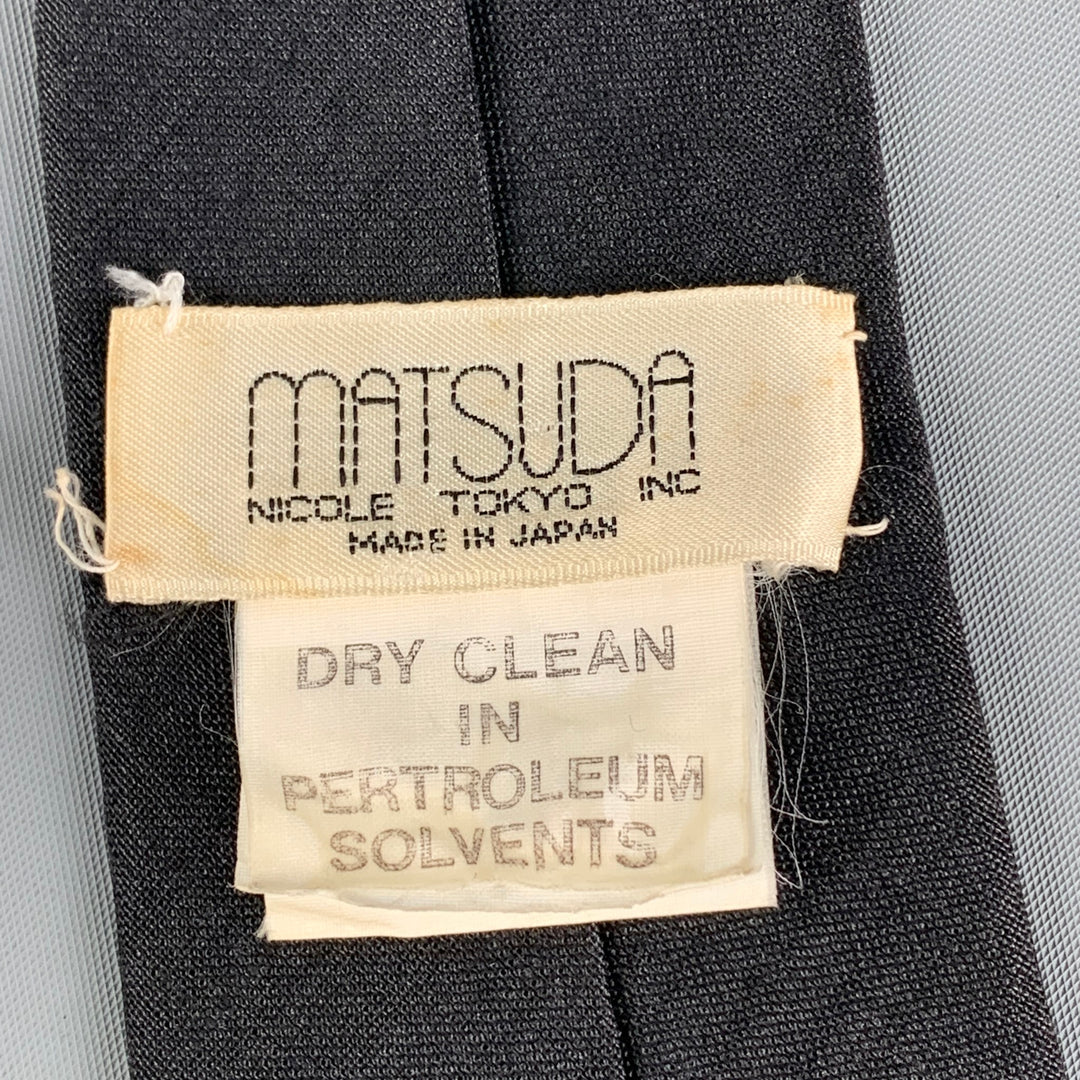 MATSUDA Black Cream Dots Linen Tie