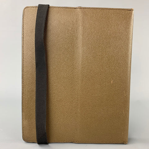 Étui pour iPad en cuir grainé olive BURBERRY
